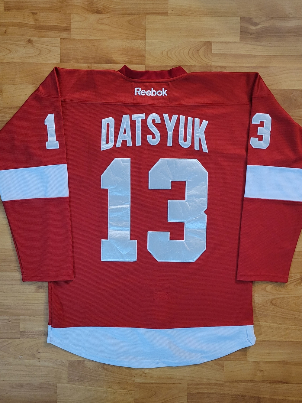 Reebok Detroit Red Wings Datsyuk Red Jersey CCM Size 50 Fight Strap NHL On Ice